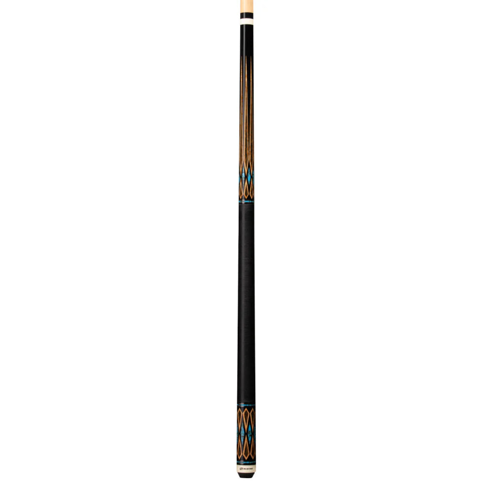 Players Black Palm & Blue Recon Cue With Black Linen Wrap