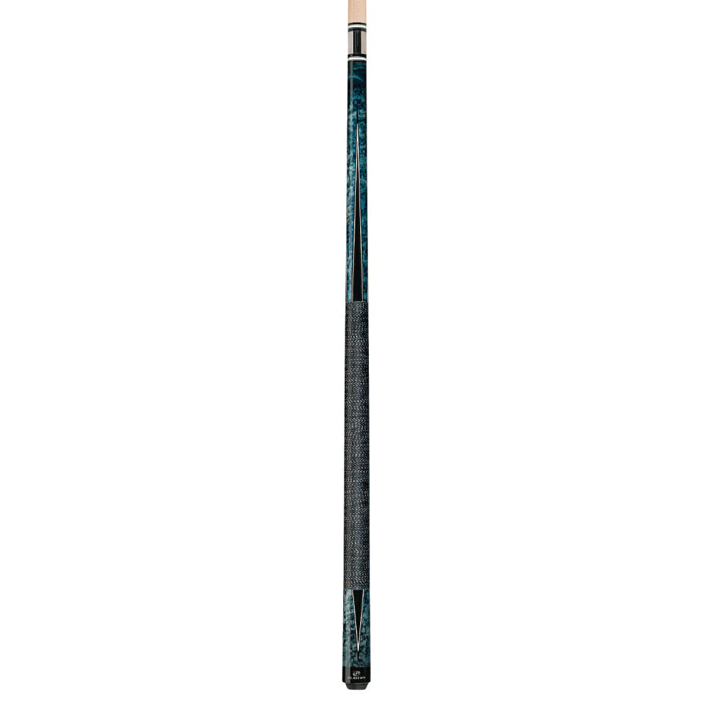 Players Cobalt Blue & Black Cue With Black/White Linen Wrap