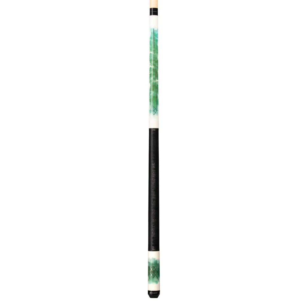 Players Green Watercolor Cue With Black Linen Wrap