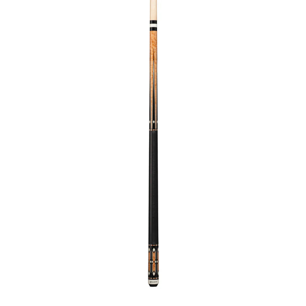 Players Gold Stain Maple & Cocobolo Cue With Embossed Leather Wrap