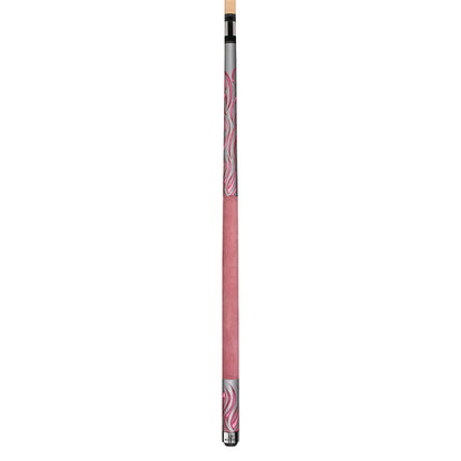 Players Pink Flames Cue With Soft Suede Wrap