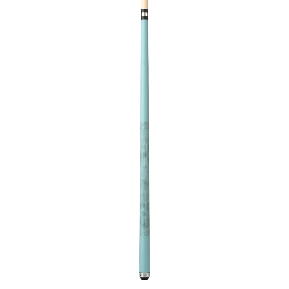 Players Sky Blue Matte Cue With Embossed Leather Wrap