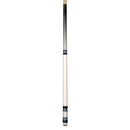 Players White With Blue Recon Cue With Black Linen Wrap