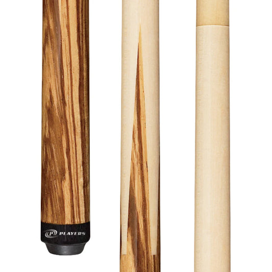 Players Zebrawood Sneaky Pete Wrapless Cue