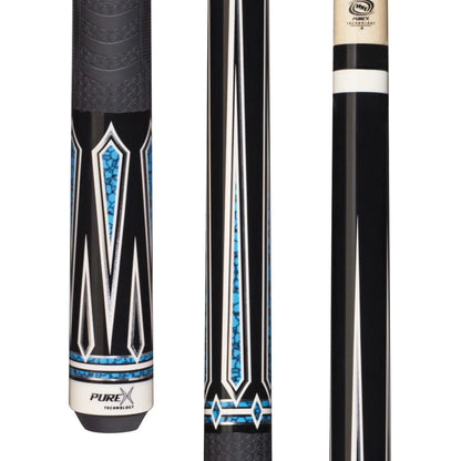 Pure X Black With Blue Recon Cue With MZ Grip