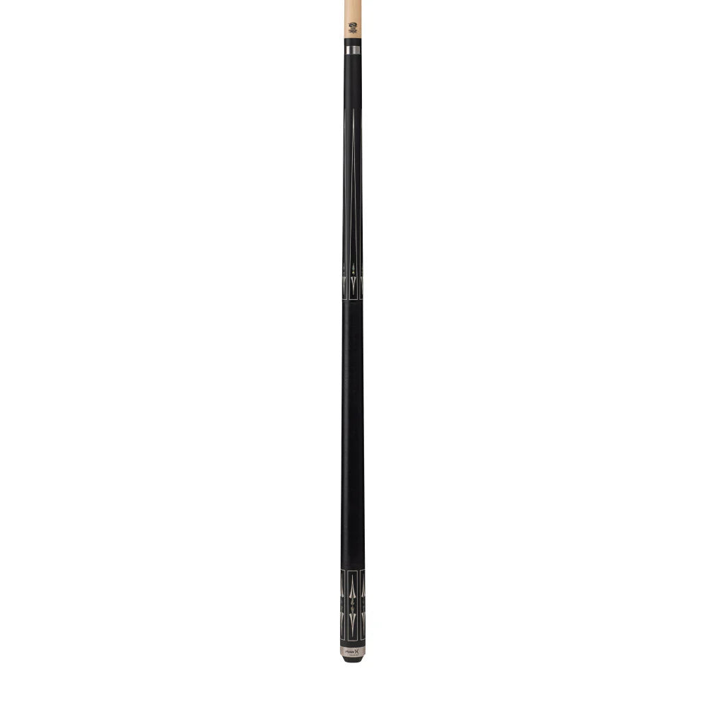 Pure X Matte Black & Mother Of Pearl Cue With Black Linen Wrap