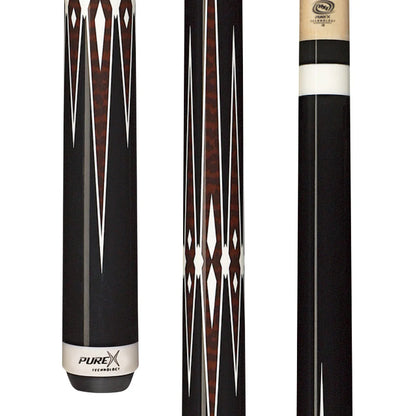 Pure X Midnight Black & Zebrawood Wrapless Cue