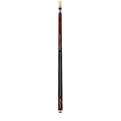 Pure X Walnut Stain Birdseye & Black/White Diamond Cue With Black Linen Wrap