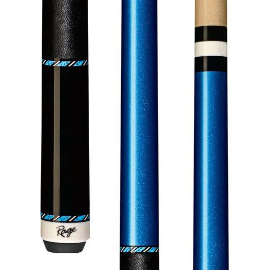 Rage Blue Blazer Cue With Black Nylon Wrap