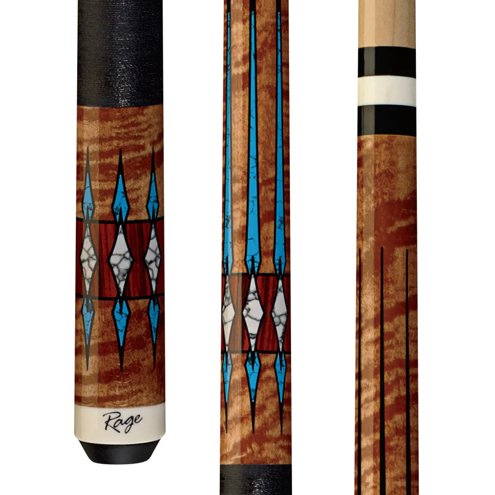 Rage Turquoise Love Cue With Black Nylon Wrap