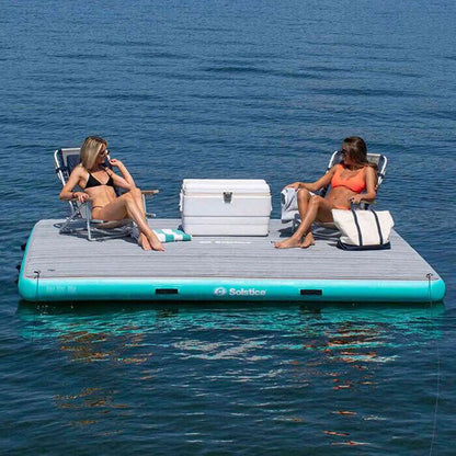 SOLSTICE LUXE DOCK W/ TRACTION PAD & LADDER - 10' X 8'